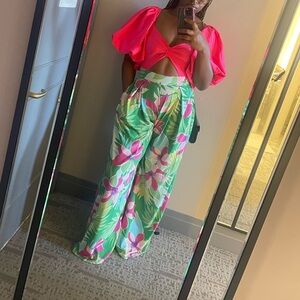 Fksp floral wide leg pant